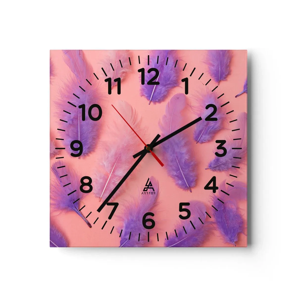 Horloge murale - Pendule murale - Oiseau de désir lilas - 30x30 cm