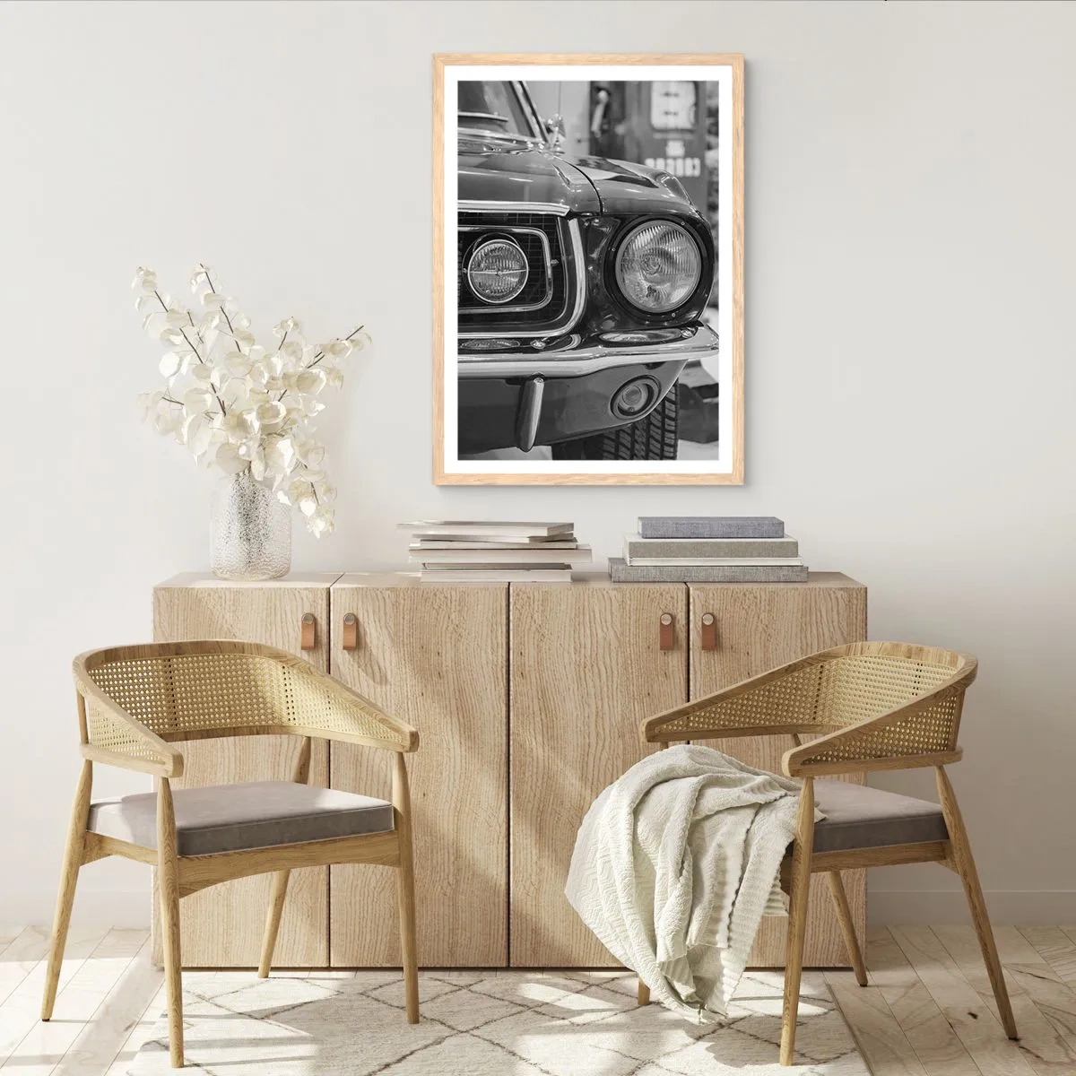 Affiche dans un chêne clair - Poster - Conduire dur - 61x91 cm