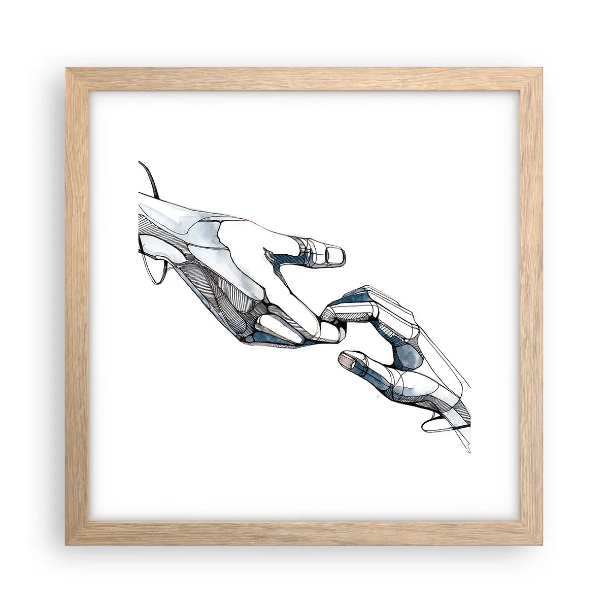 Affiche dans un chêne clair - Poster - Un bon geste - 30x30 cm