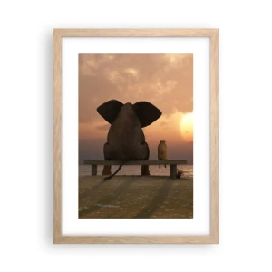 Affiche dans un chêne clair - Poster - C'est bon de garder le silence ensemble - 30x40 cm