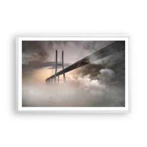 Affiche dans un cadre blanc - Poster - Sur la rivière qui n'existe pas - 91x61 cm