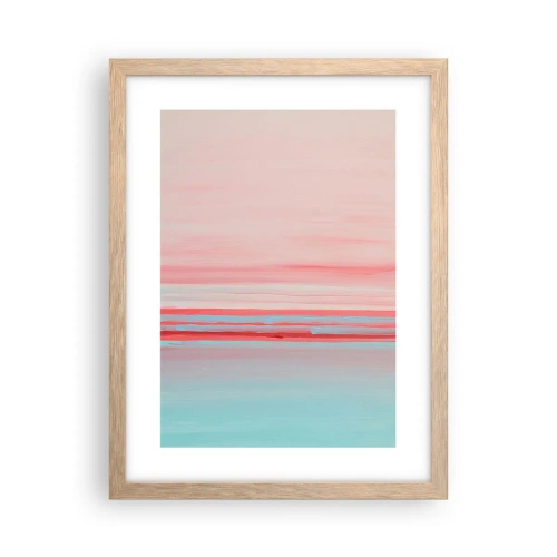 Affiche dans un chêne clair - Poster - Abstraction à l'aube - 30x40 cm