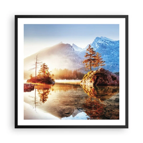Affiche dans un cadre noir - Poster - La nature sous un nouveau jour - 60x60 cm