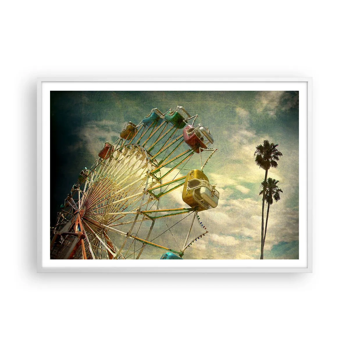 Affiche dans un cadre blanc - Poster - On va faire la fête - 100x70 cm