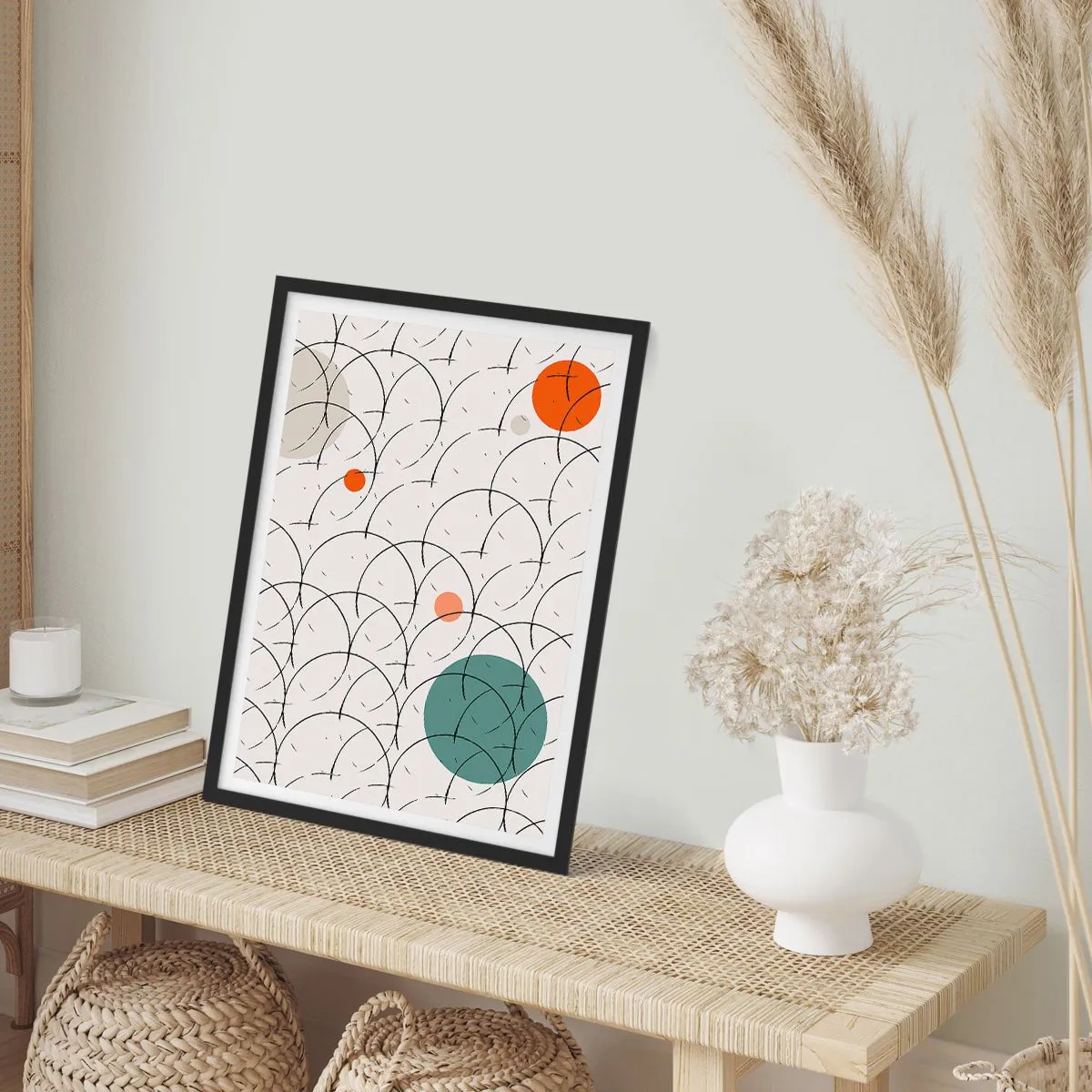 Affiche dans un cadre noir - Poster - Dans l'esprit pop art - 40x50 cm