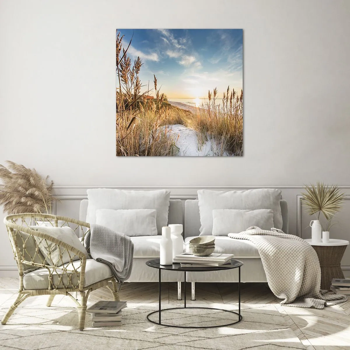 Impression sur verre - Image sur verre - Plage du nord - 40x40 cm