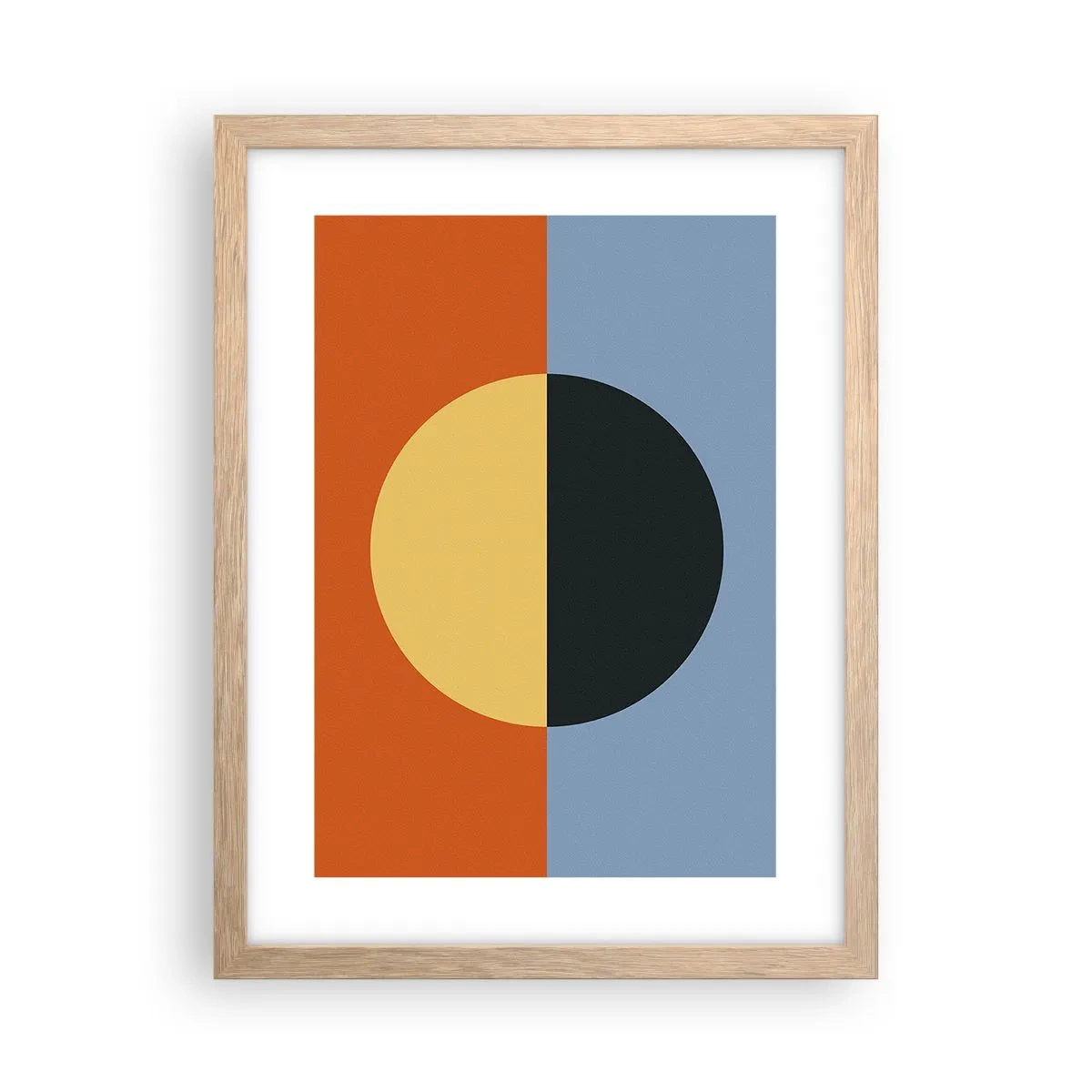 Affiche dans un chêne clair - Poster - Composition de chaleur et de fraîcheur - 30x40 cm