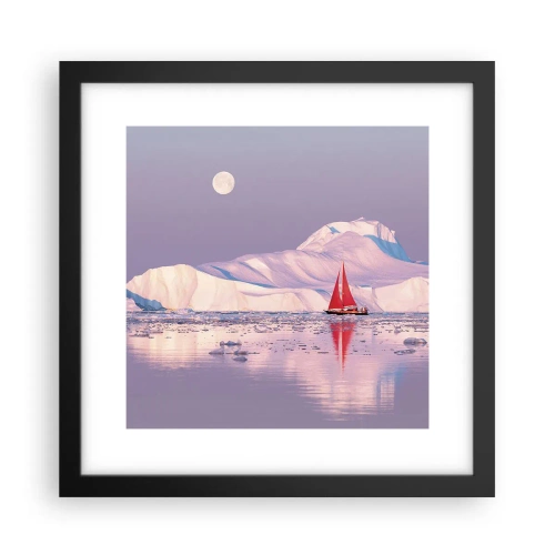 Affiche dans un cadre noir - Poster - La chaleur de la voile, le froid de la glace - 30x30 cm