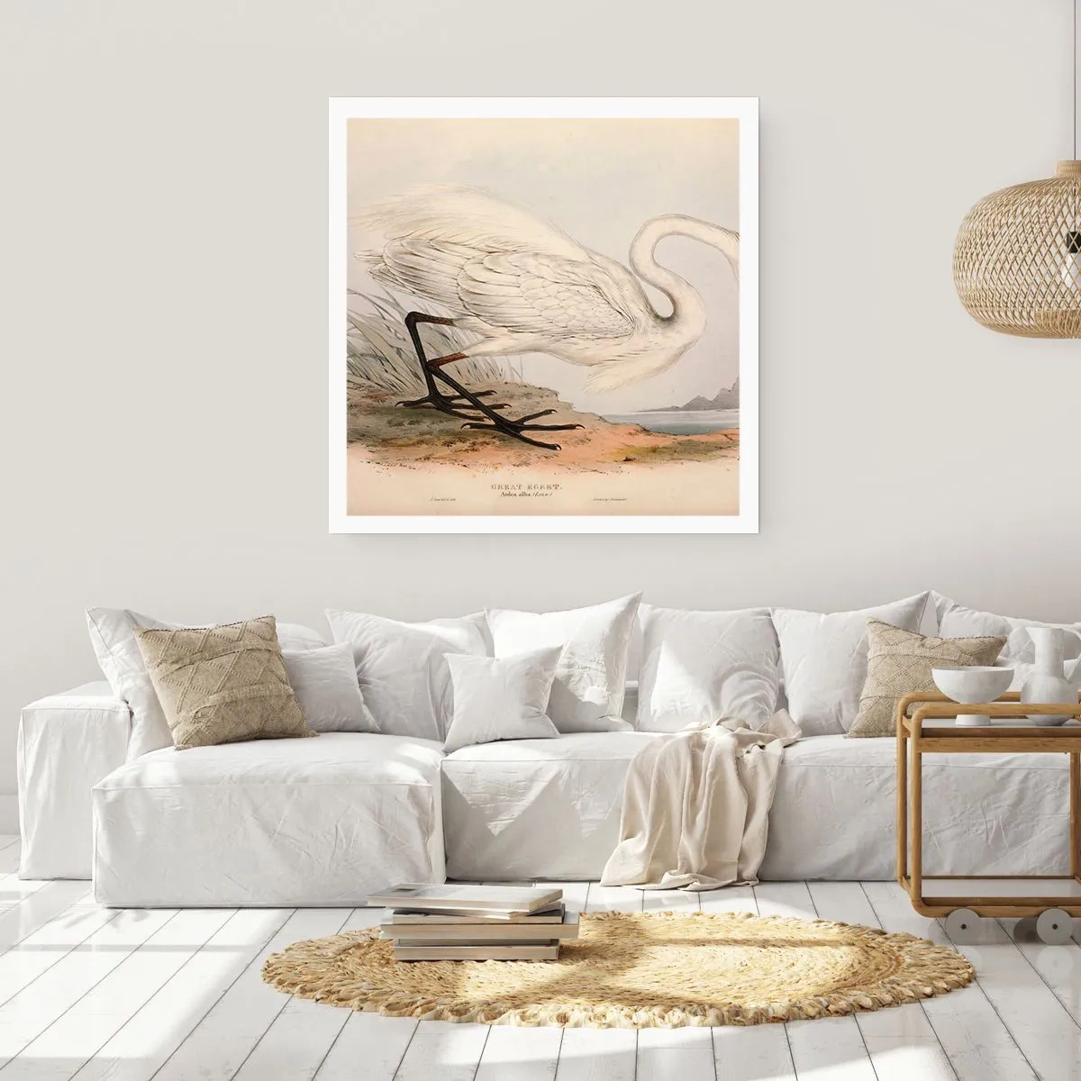 Affiche - Poster - Dame sur les joncs - 50x50 cm