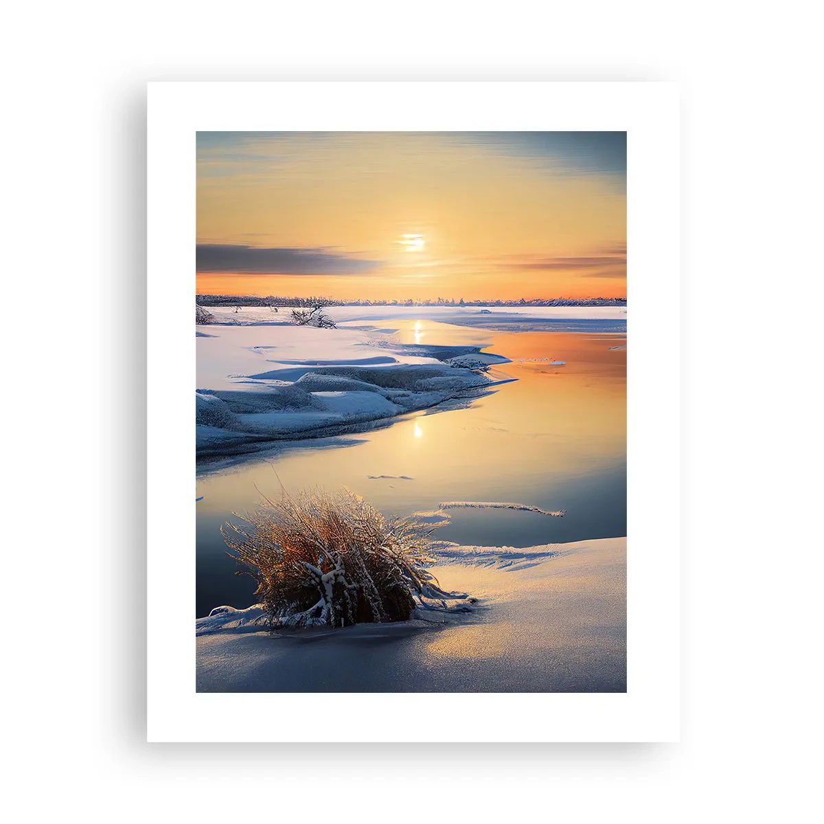 Affiche - Poster - Coucher de soleil d'hiver - 40x50 cm