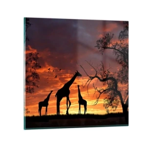 Impression sur verre - Image sur verre - Un petit dîner avec vos proches - 50x50 cm