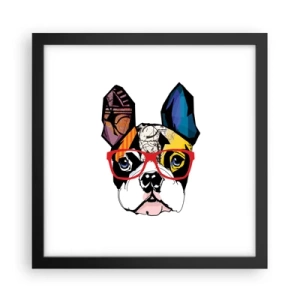 Affiche dans un cadre noir - Poster - Intellectuel - 30x30 cm