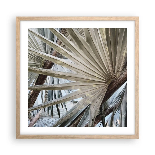 Affiche dans un chêne clair - Poster - Evantail sous les tropiques - 50x50 cm