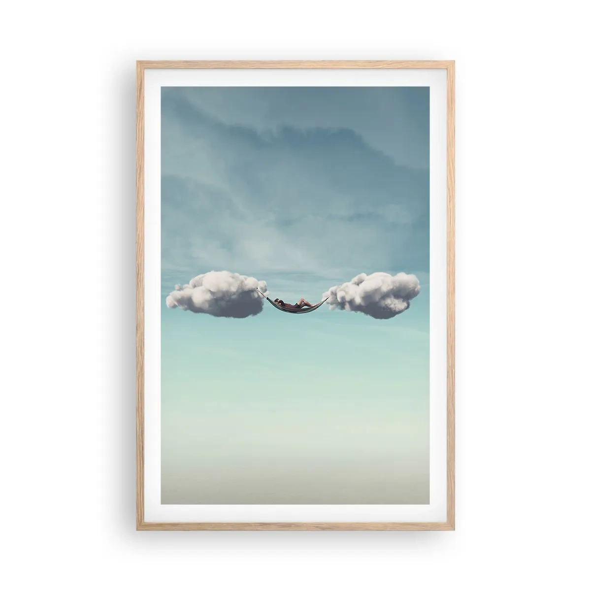 Affiche dans un chêne clair - Poster - Instant de bonheur - 61x91 cm