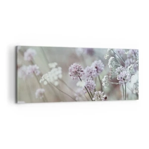 Impression sur toile - Image sur toile - Herbes douces en filigrane - 100x40 cm