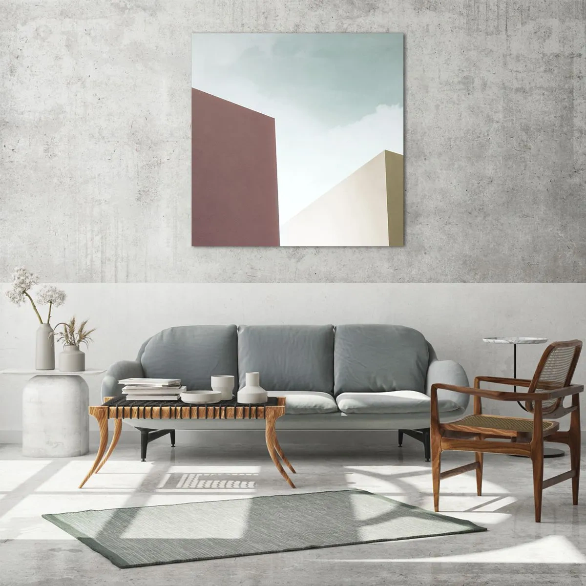 Impression sur verre - Image sur verre - La géométrie d'un été ensoleillé - 60x60 cm