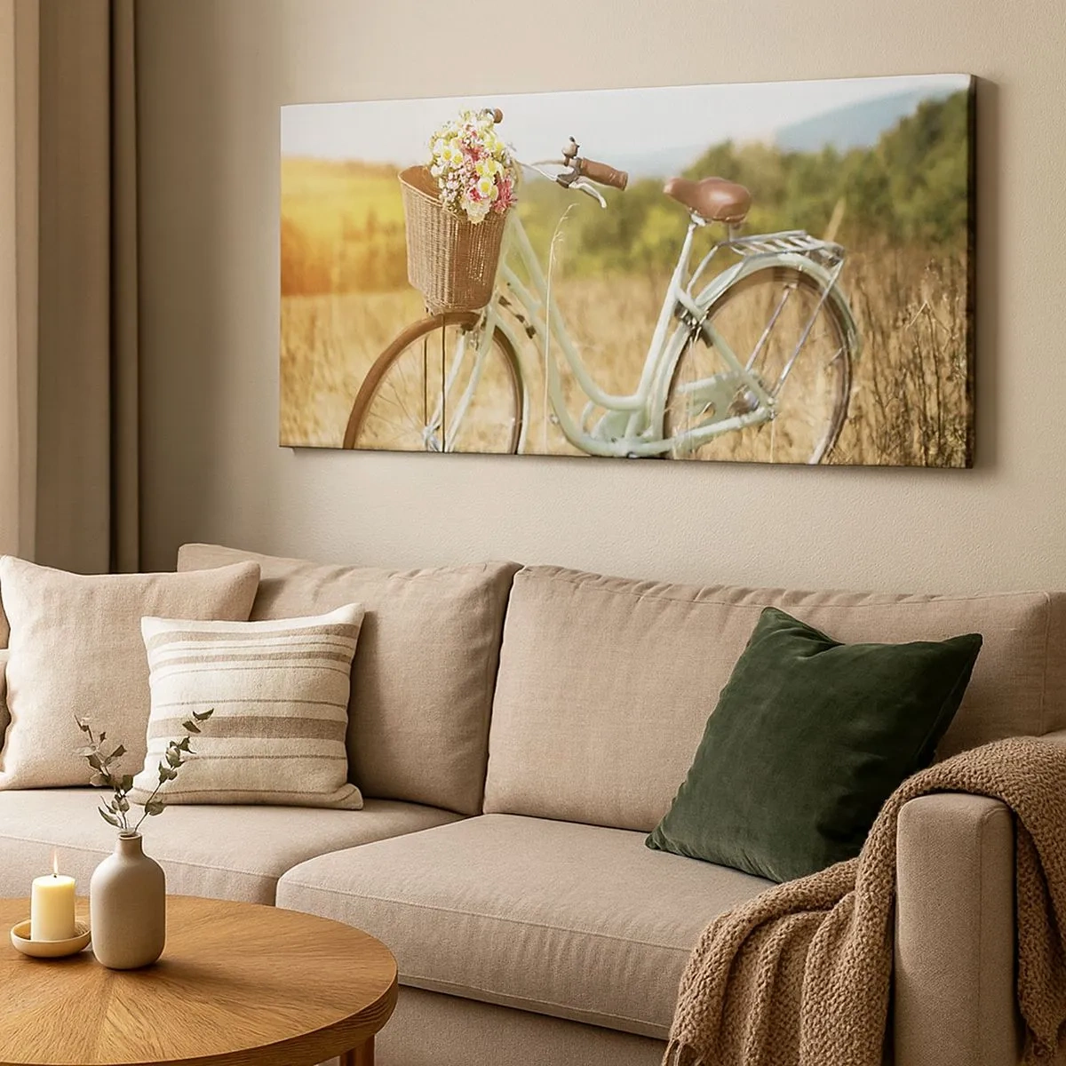 Impression sur toile - Image sur toile - Je vais rester un petit moment - 100x40 cm