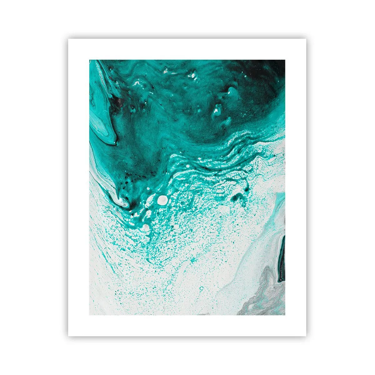 Affiche - Poster - Se fondre dans le bleu et le turquoise - 40x50 cm