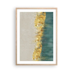 Affiche dans un chêne clair - Poster - La frontière dorée - 50x70 cm