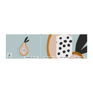 Échantillon de Papier Peint Autocollant Deluxe Sticker - Pénétrer la nature des choses - Graphique, Poire, Morceau - 100x30 cm