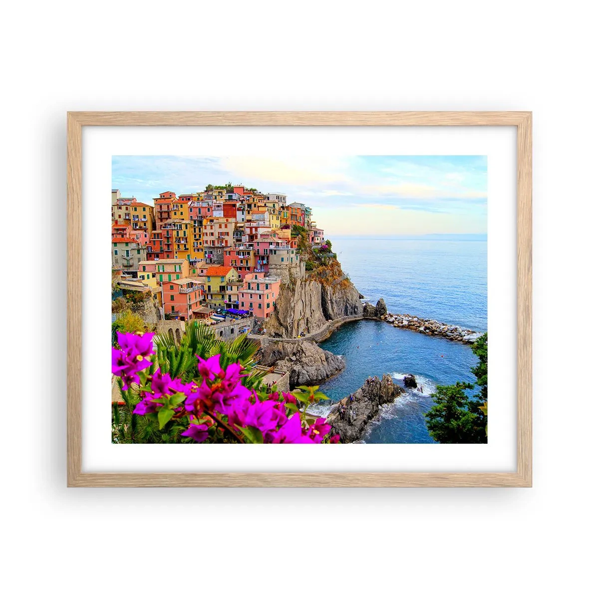 Affiche dans un chêne clair - Poster - La ville qui rit - 50x40 cm