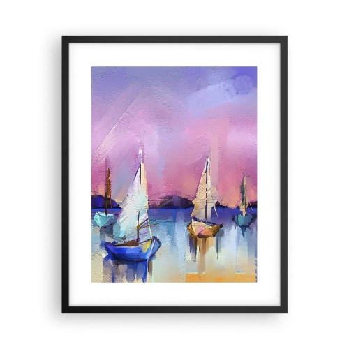 Affiche dans un cadre noir - Poster - Direction: les eaux larges - 40x50 cm