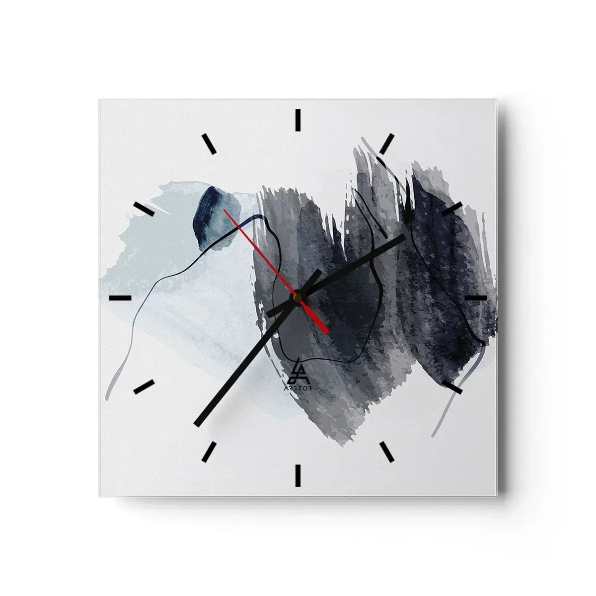 Horloge murale - Pendule murale - Intensité et mouvement - 40x40 cm