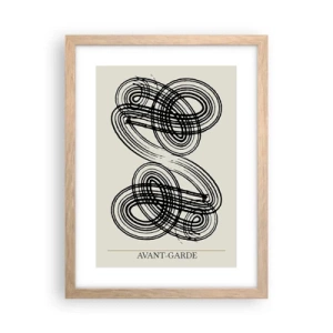 Affiche dans un chêne clair - Poster - C'est venu spontanément - 30x40 cm