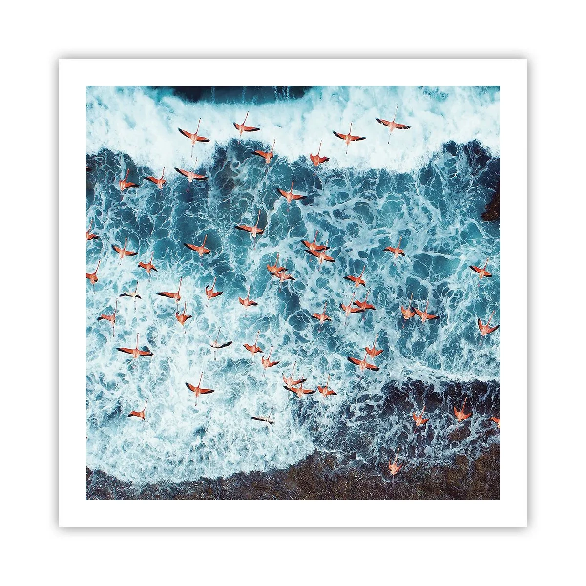 Affiche - Poster - Défilé du bord de mer - 60x60 cm