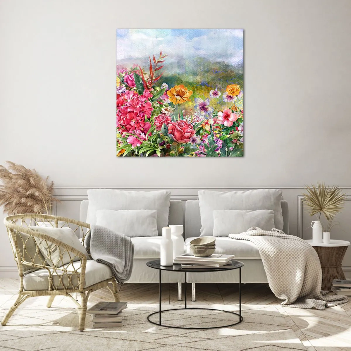 Impression sur verre - Image sur verre - Un jardin devenu fou - 30x30 cm