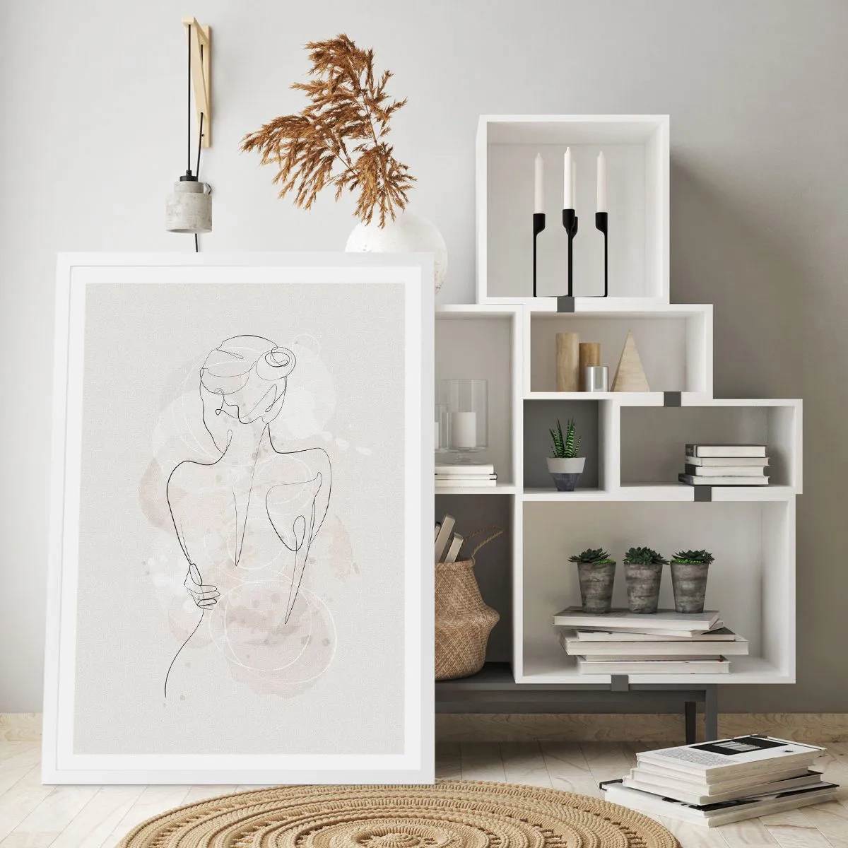 Affiche dans un cadre blanc - Poster - Comme un instrument sensible - 50x70 cm