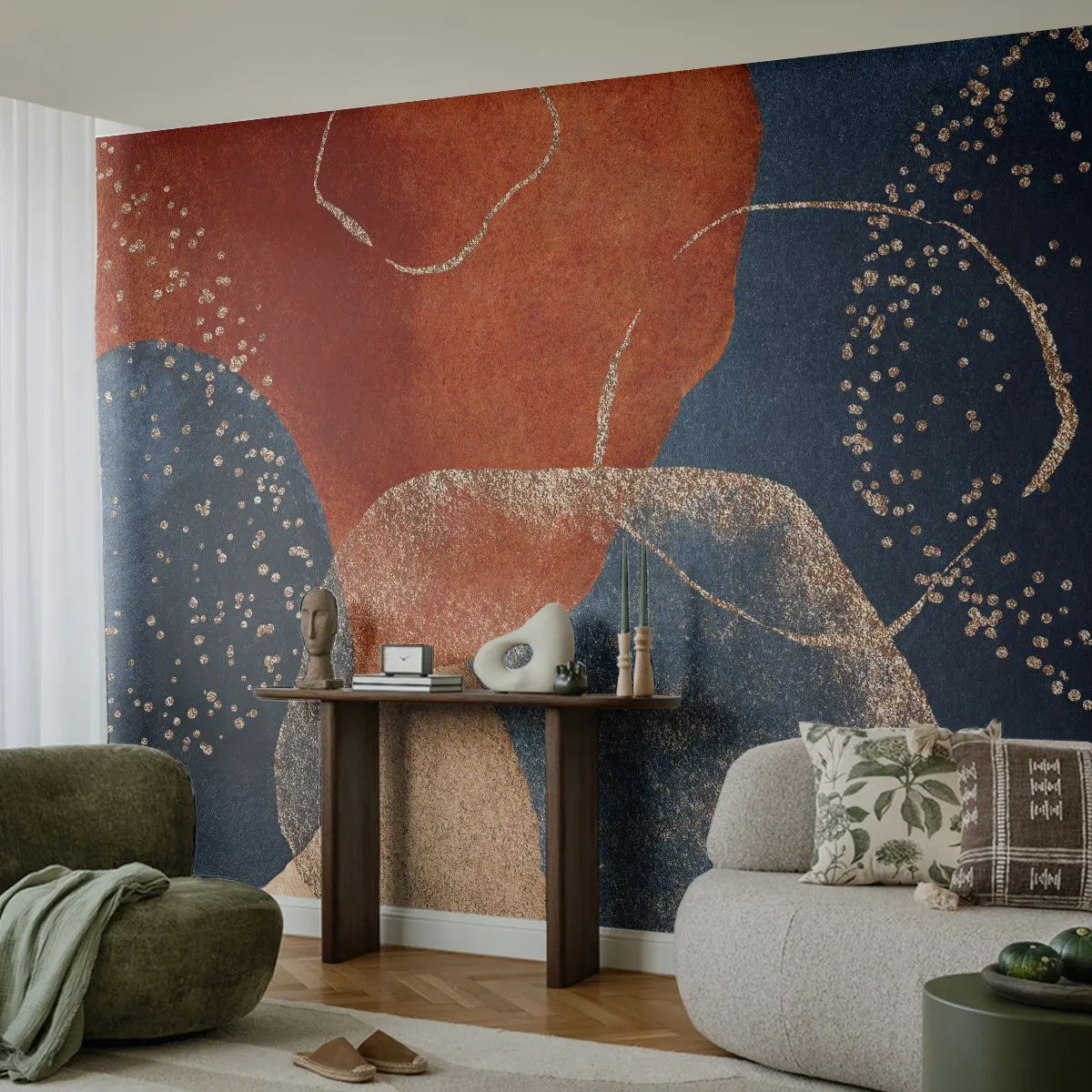 Papier Peint Photo Premium Canvas - La légèreté de l'être - Abstraction, Morceau, Art moderne - 200x140 cm