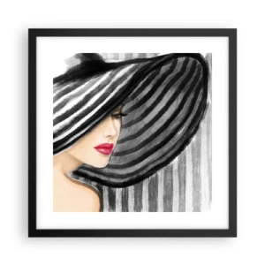 Affiche dans un cadre noir - Poster - Où te chercher ? - 40x40 cm