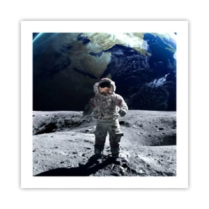 Affiche - Poster - Salutations de la lune - 50x50 cm