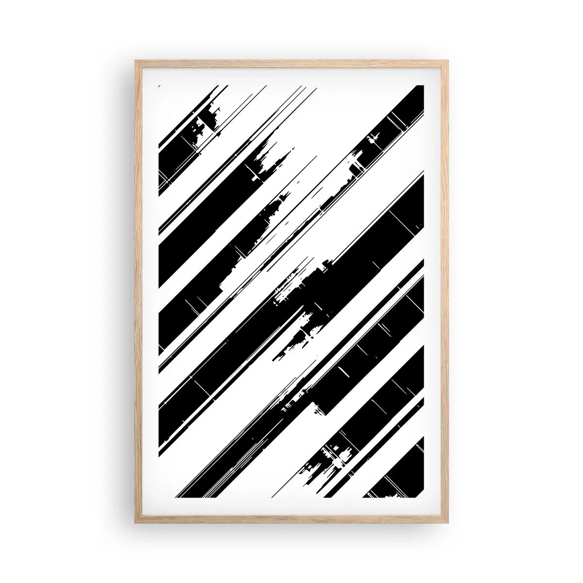 Affiche dans un chêne clair - Poster - Une composition intense et dynamique - 61x91 cm