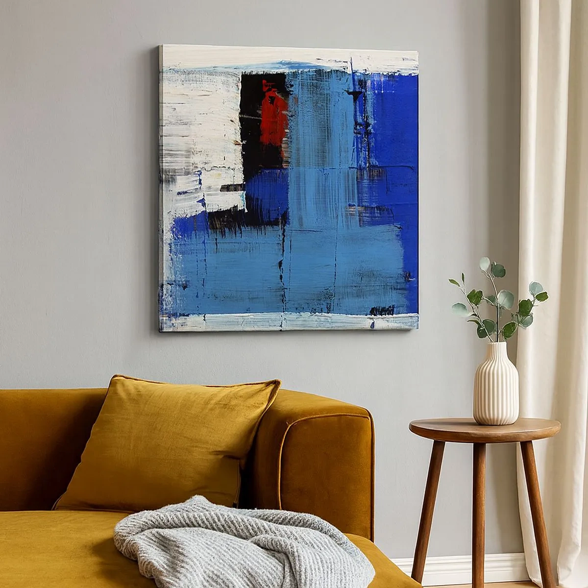 Impression sur toile - Image sur toile - Secret de bleu - 30x30 cm