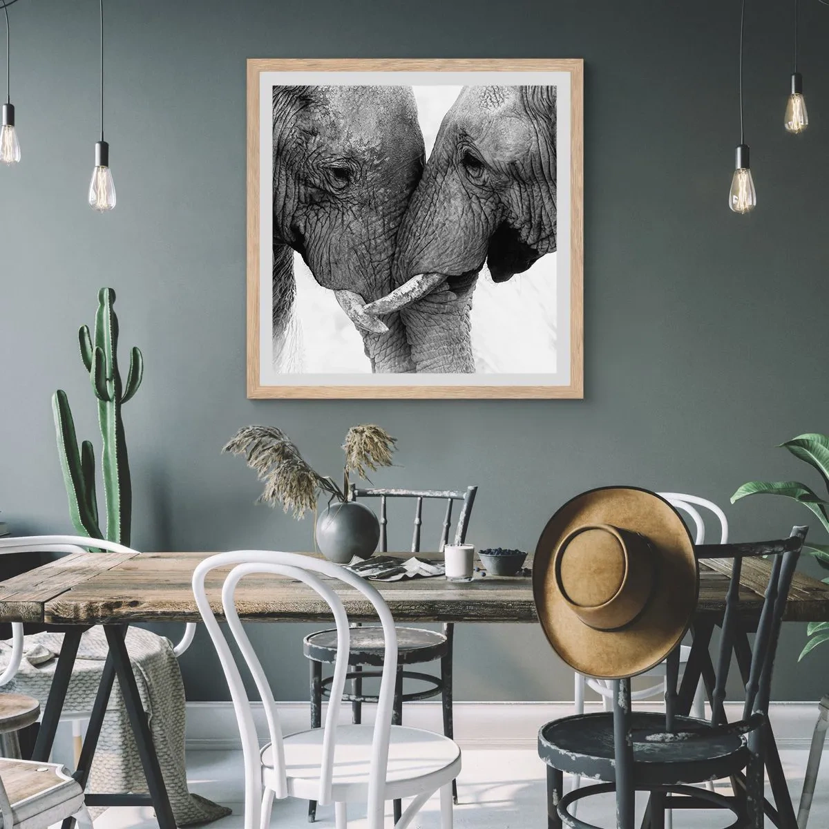 Affiche dans un chêne clair - Poster - Confession sincère - 40x40 cm