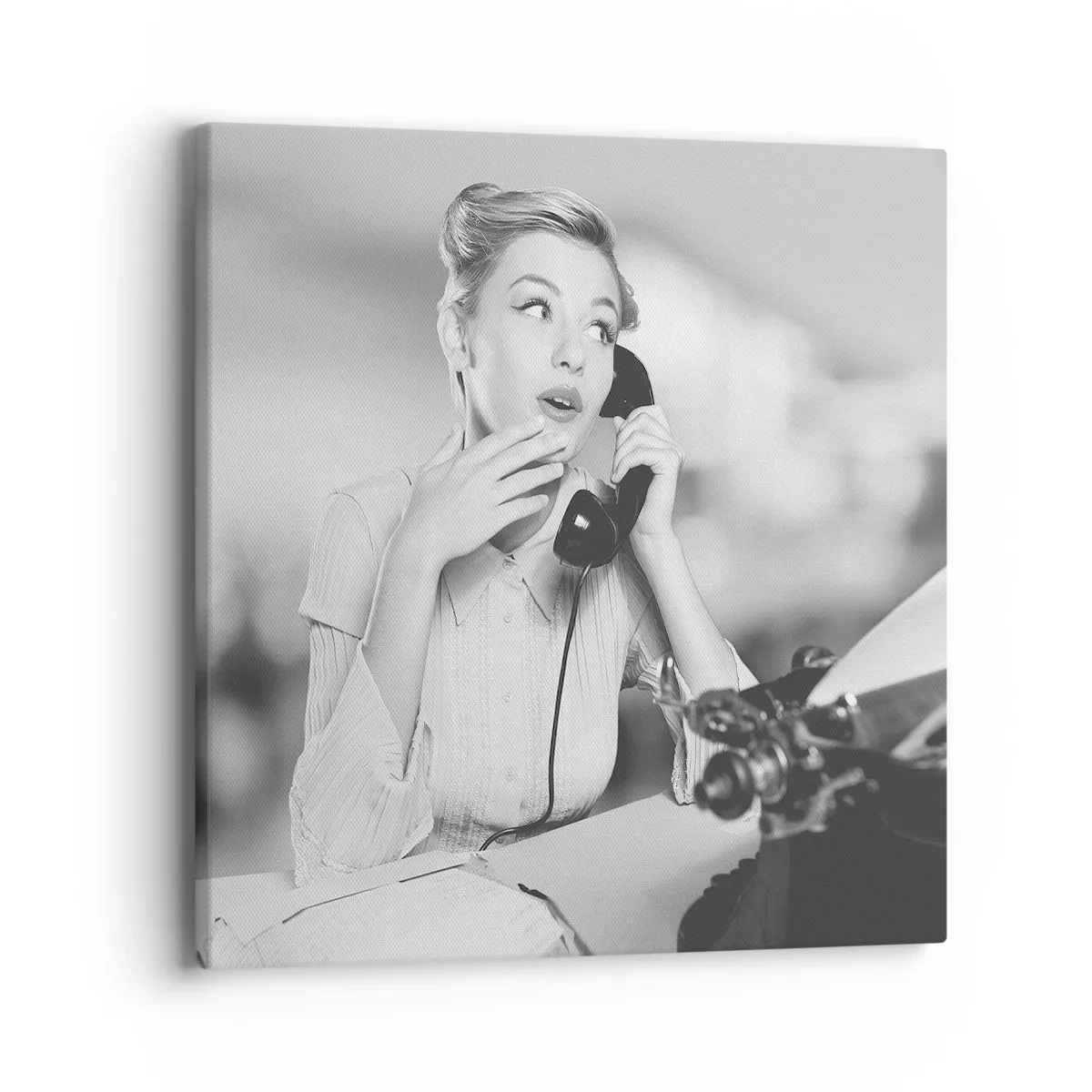 Impression sur toile - Image sur toile - Hello! Ici les années 50 - 40x40 cm