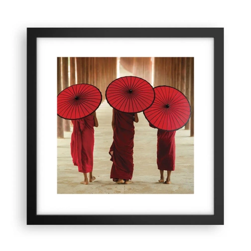 Affiche dans un cadre noir - Poster - Sur la route du pays pure - 30x30 cm