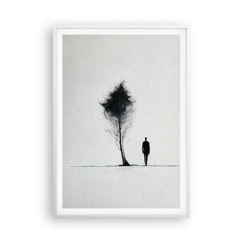 Affiche dans un cadre blanc - Poster - Nous errons tous - 70x100 cm