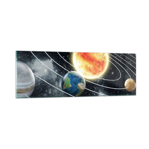 Impression sur verre - Image sur verre - Danse cosmique - 90x30 cm