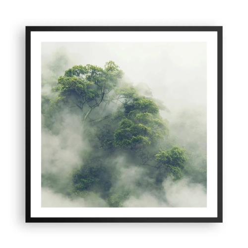 Affiche dans un cadre noir - Poster - Enveloppé de brouillard - 60x60 cm