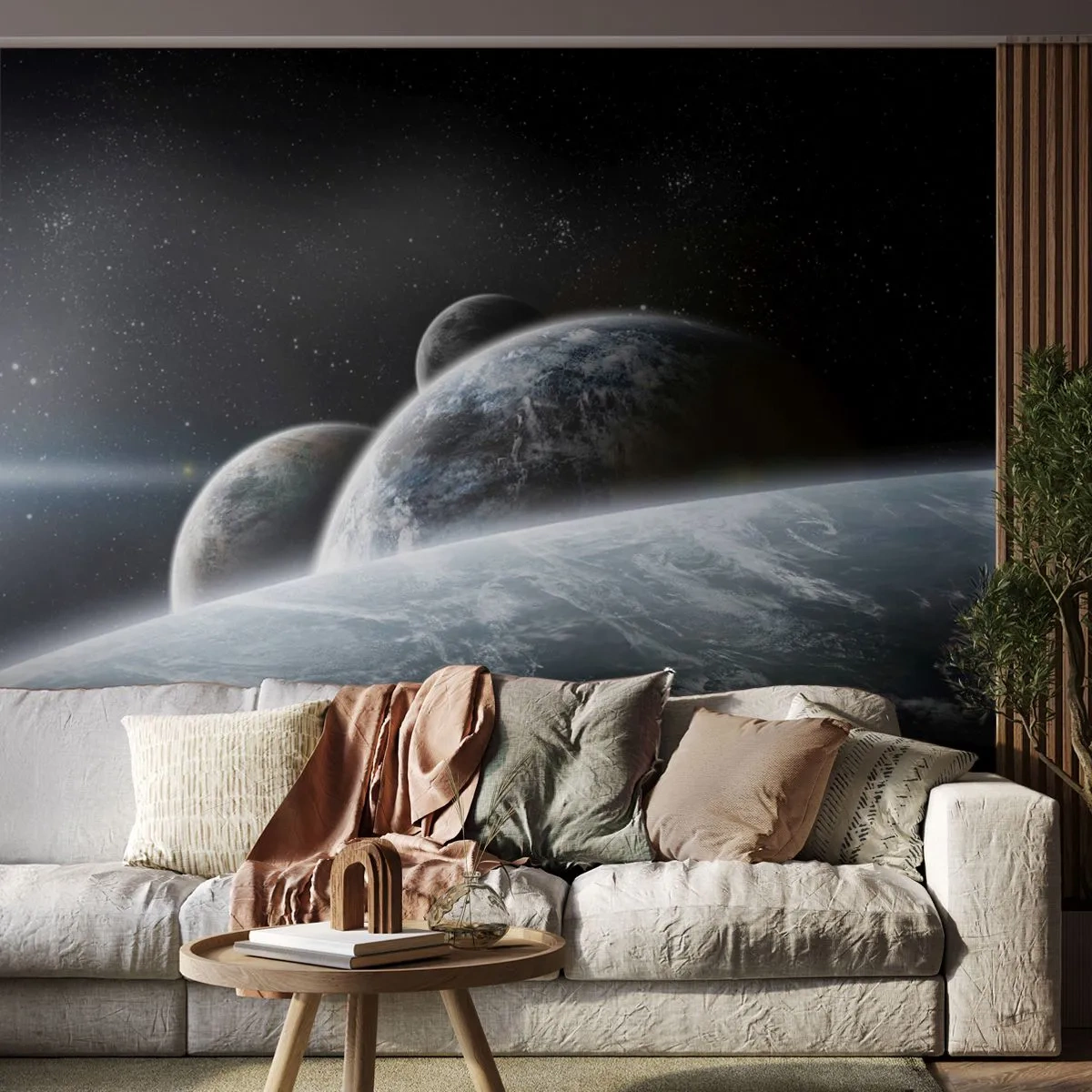 Papier Peint Autocollant Deluxe Sticker - Musique cosmique des sphères - Astronomie, Cosmos, Galaxie - 250x175 cm