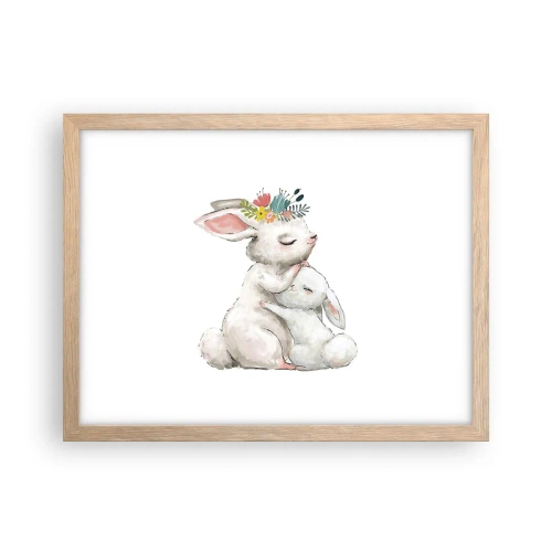 Affiche dans un chêne clair - Poster - Maman irremplaçable - 40x30 cm