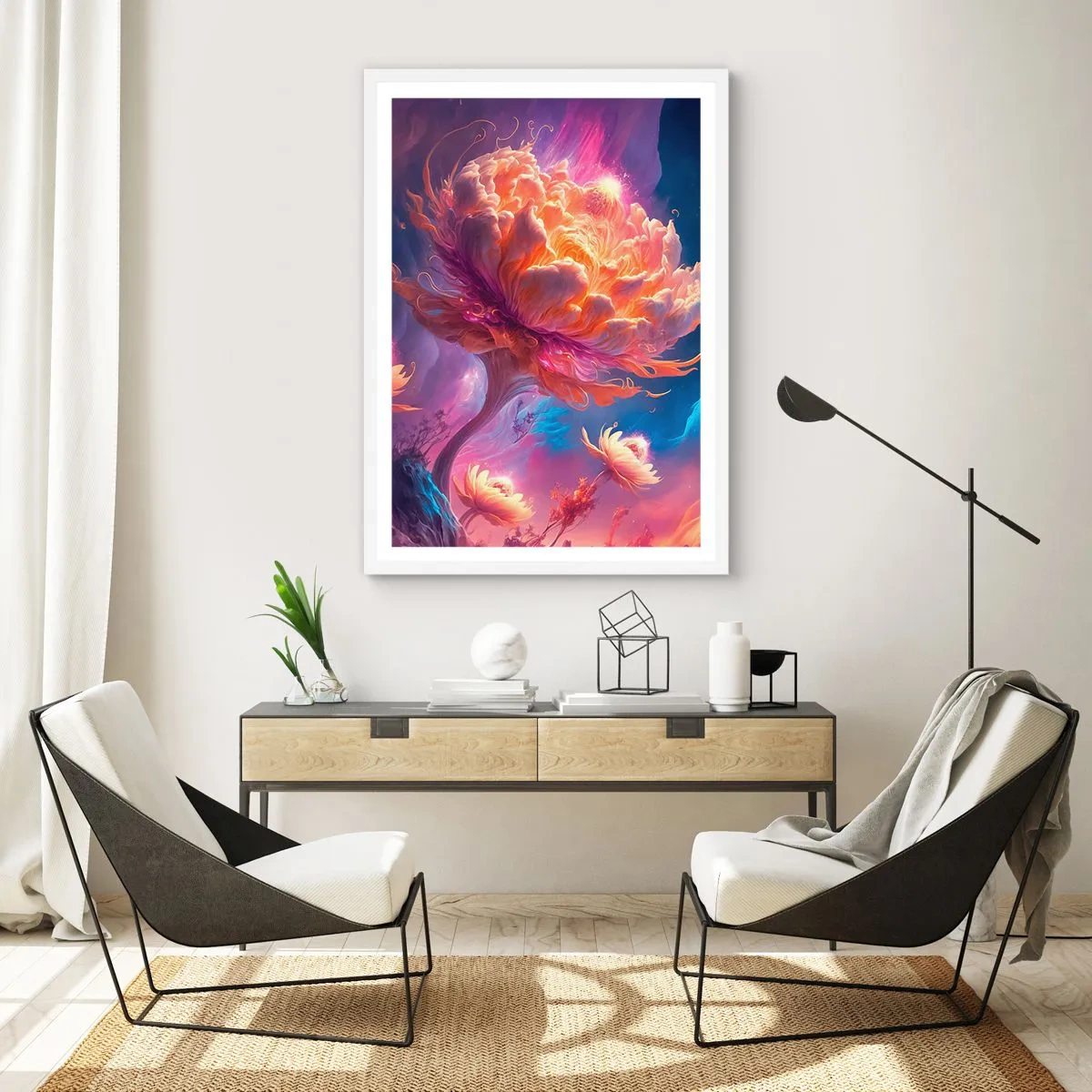 Affiche dans un cadre blanc - Poster - Un autre monde - 30x40 cm
