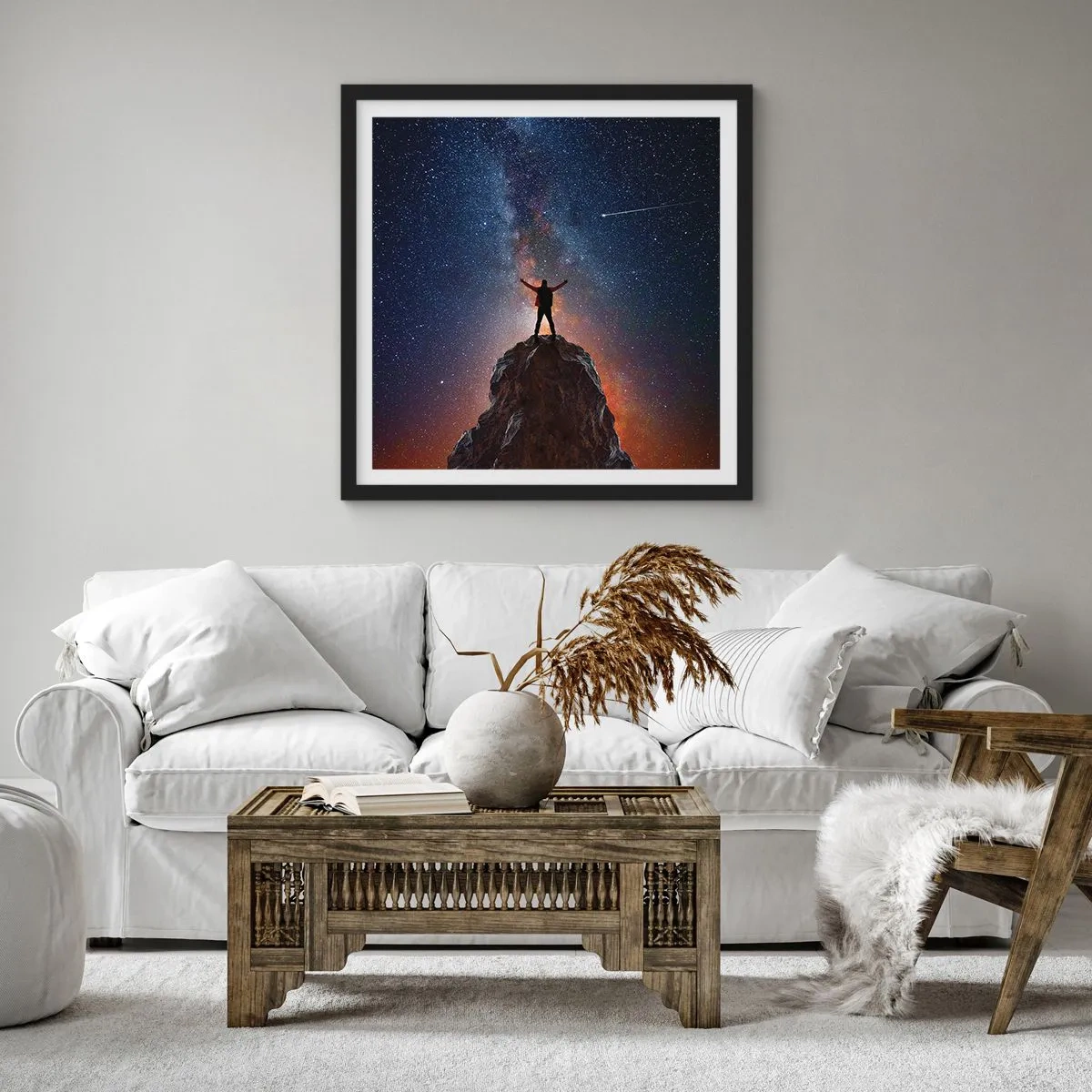 Affiche dans un cadre noir - Poster - Le force est avec moi! - 60x60 cm