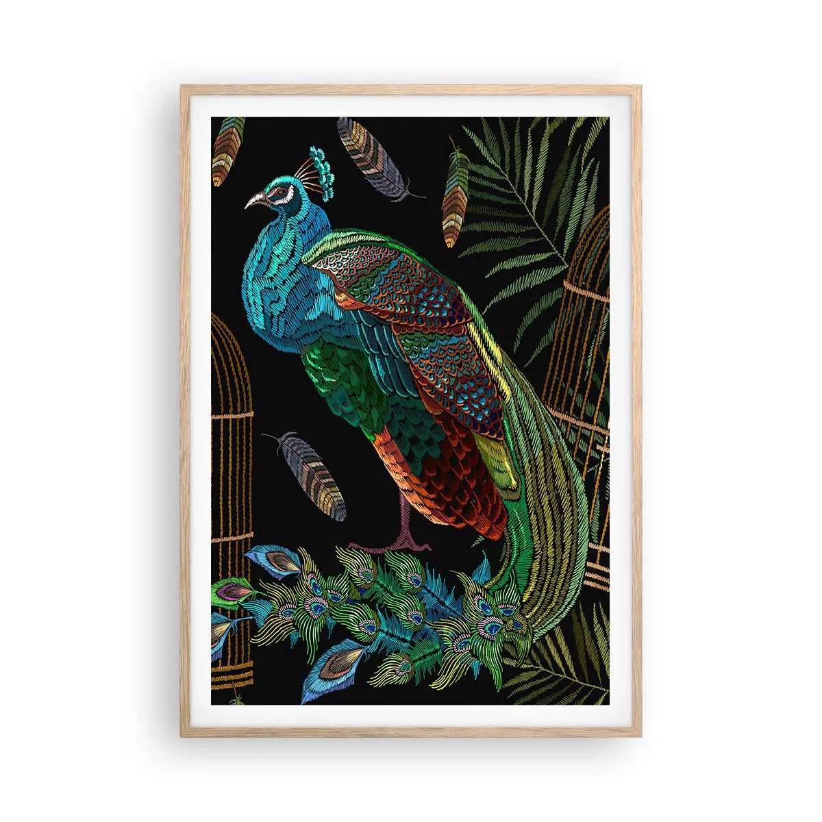 Affiche dans un chêne clair - Poster - En robes royales - 70x100 cm