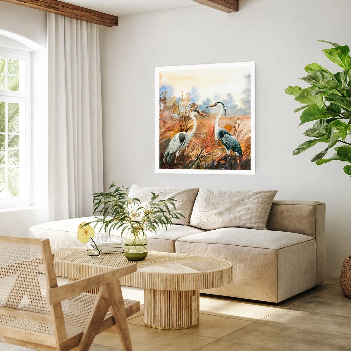 Affiche - Poster - Jusqu'où en automne ? - 40x40 cm