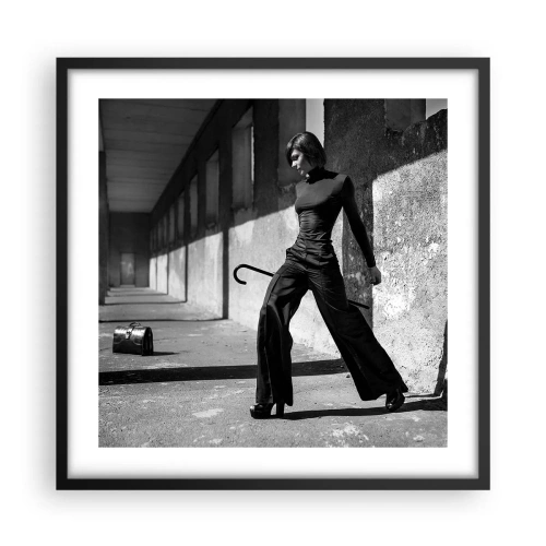 Affiche dans un cadre noir - Poster - Élégance urbaine - 50x50 cm
