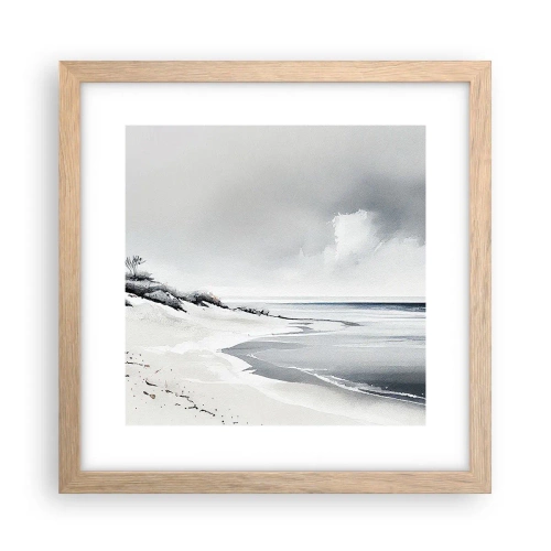 Affiche dans un chêne clair - Poster - Ensemble depuis toujours - 30x30 cm